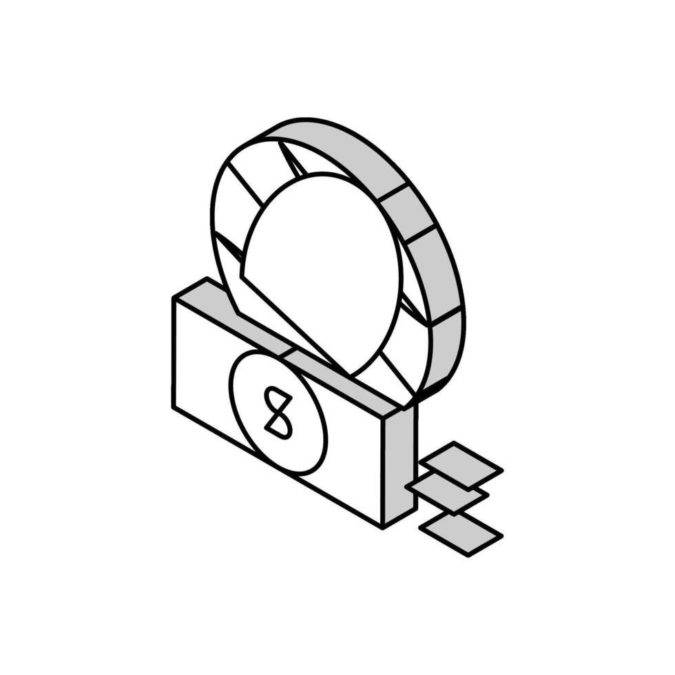 International Investition isometrisch Symbol Vektor Illustration