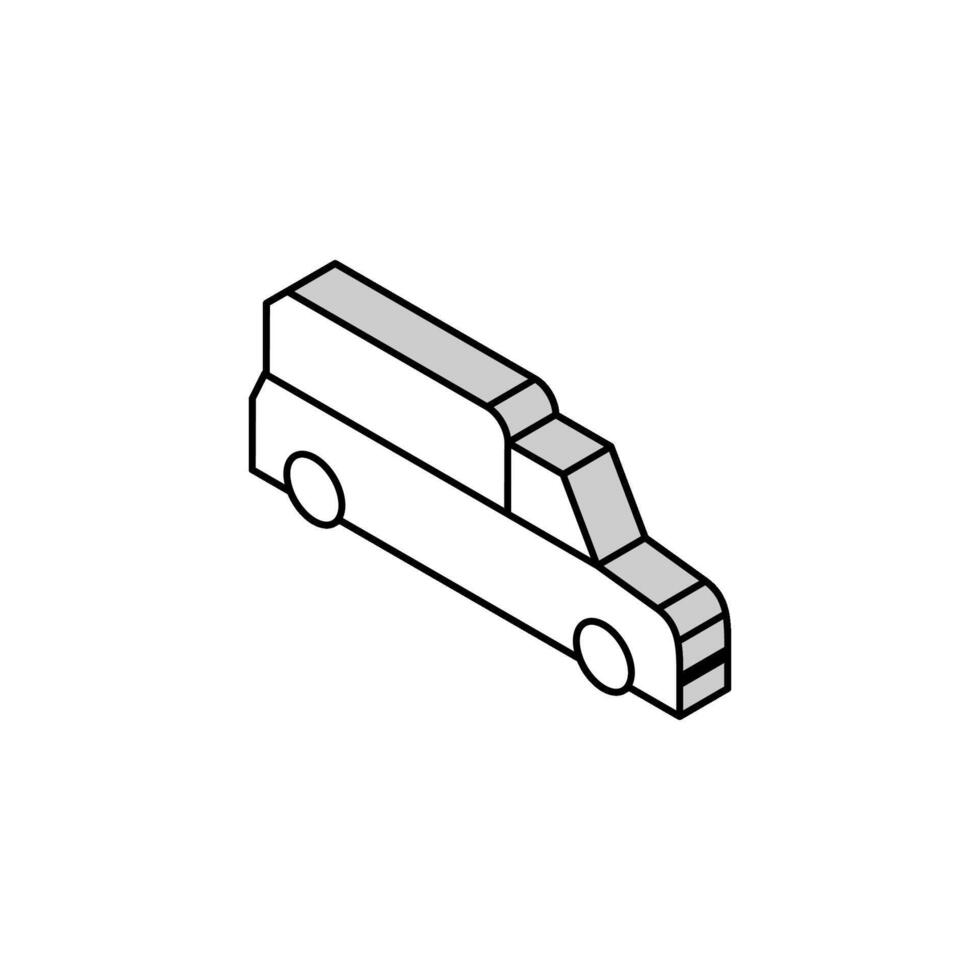 likvagn bil isometrisk ikon vektor illustration