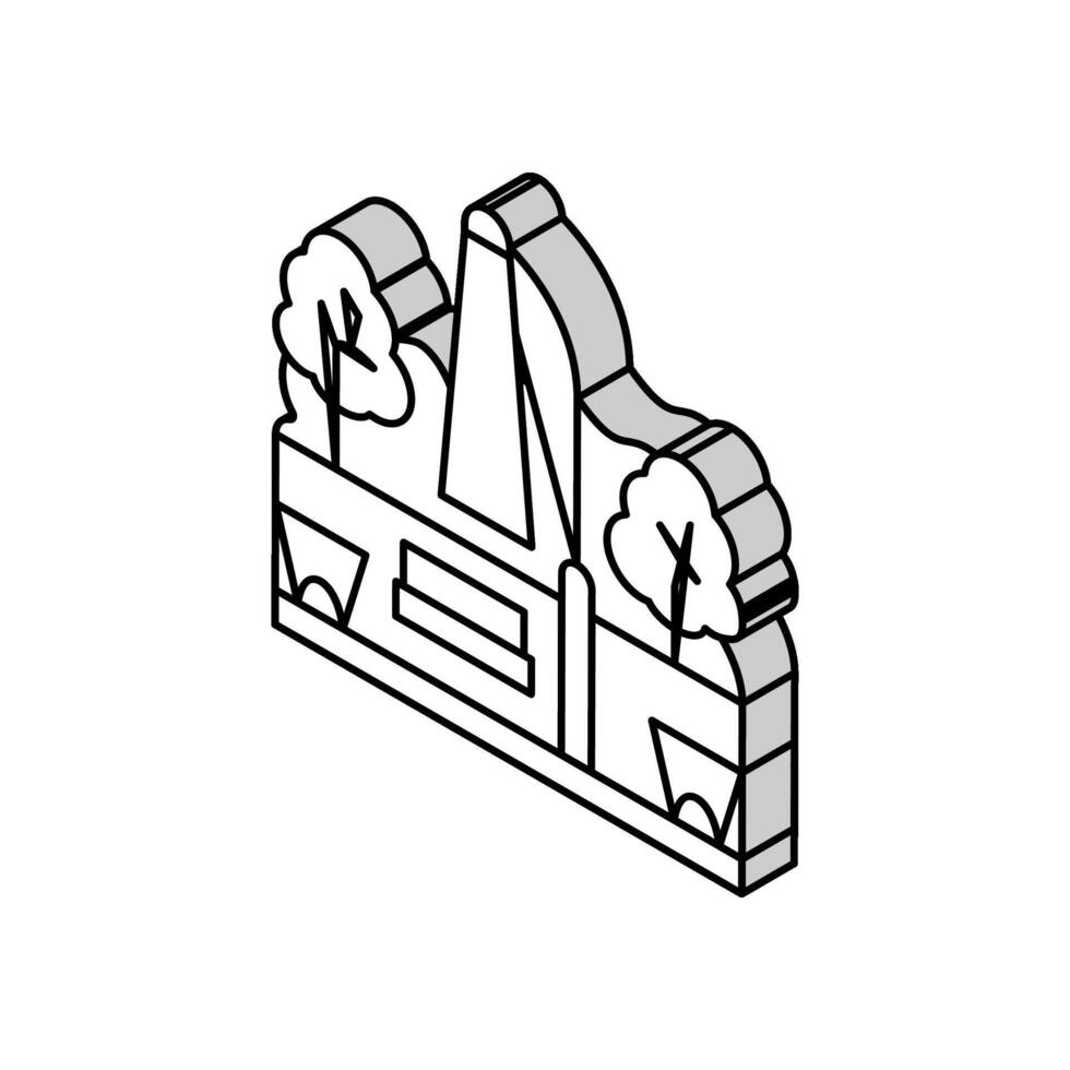 ljus parkera isometrisk ikon vektor illustration