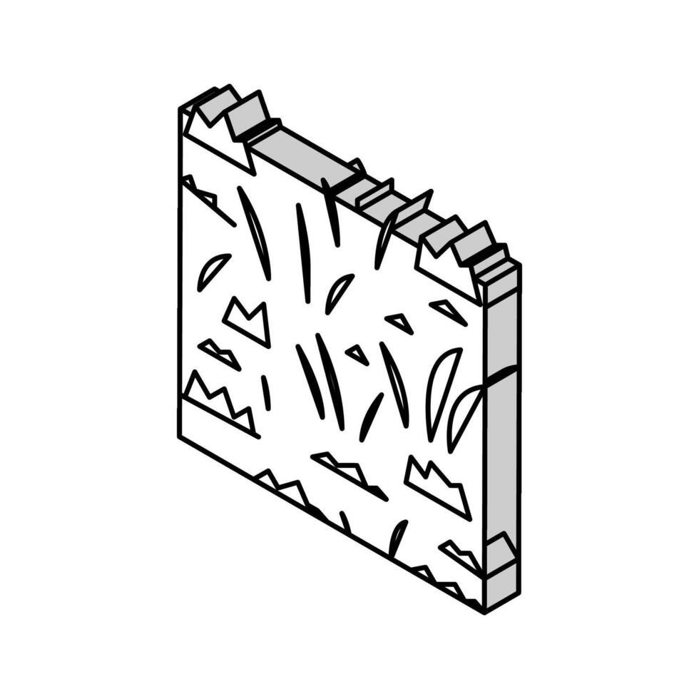 äng parkera gräs isometrisk ikon vektor illustration