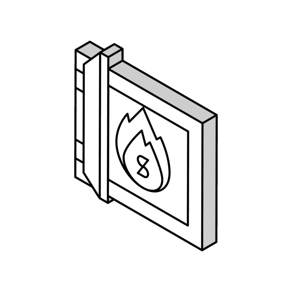 Anlagegut Inflation isometrisch Symbol Vektor Illustration