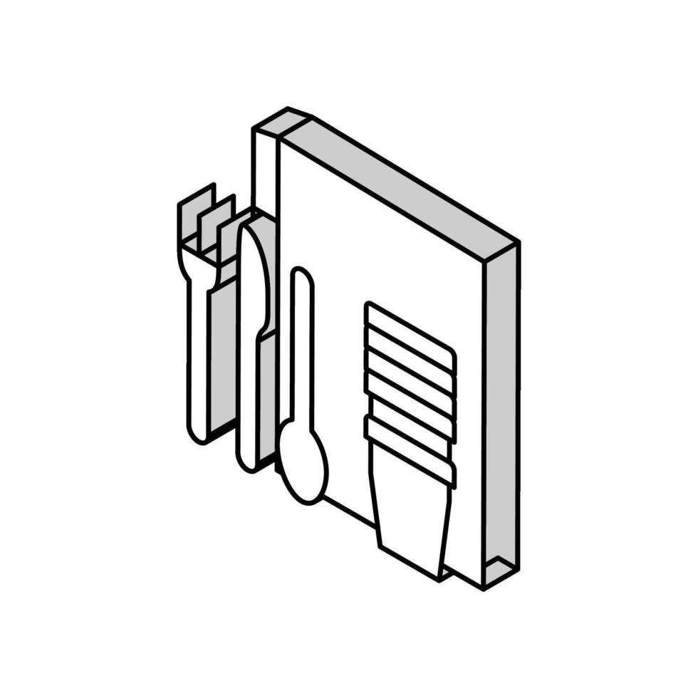 Polystyrol thermoplastisch isometrisch Symbol Vektor Illustration