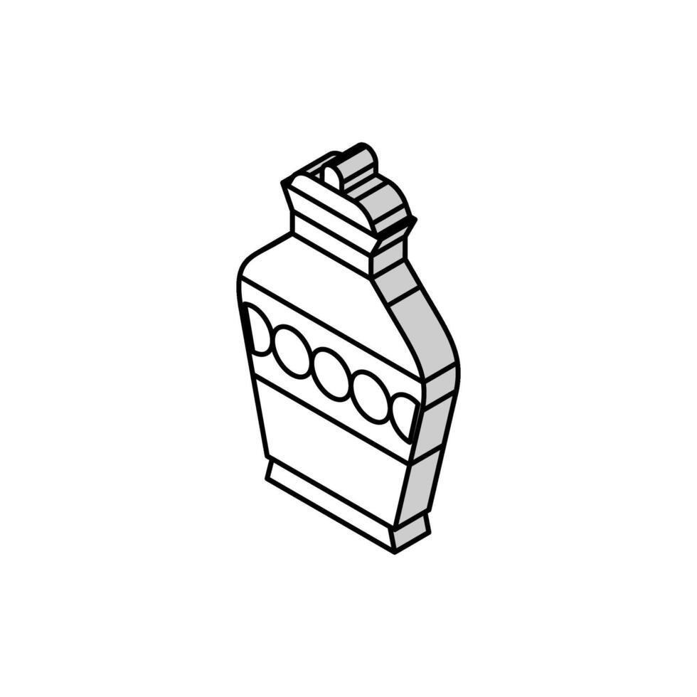 Beerdigung Urne isometrisch Symbol Vektor Illustration