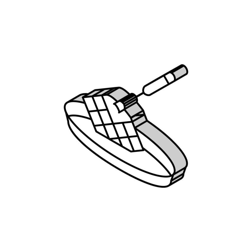 choklad fondue tillverkare isometrisk ikon vektor illustration