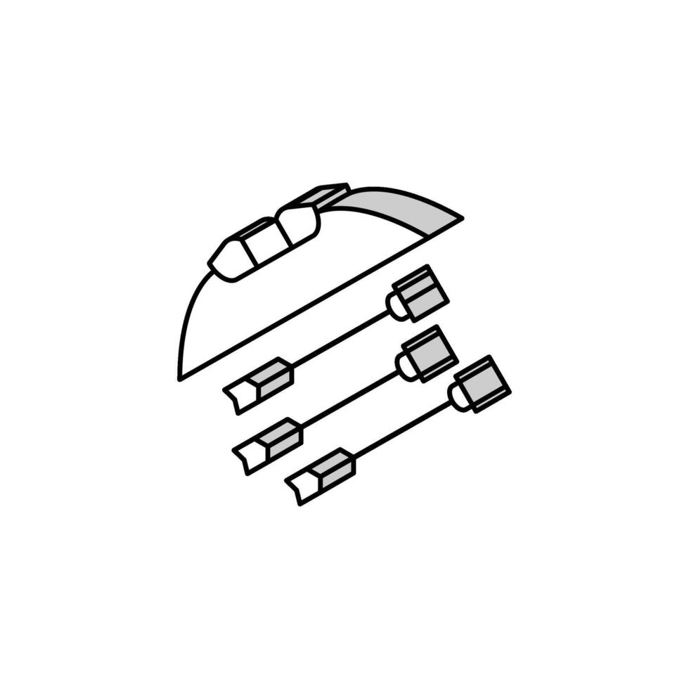 Bogen Spielzeug isometrisch Symbol Vektor Illustration