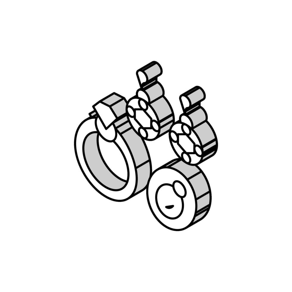 Smycken Tillbehör isometrisk ikon vektor illustration