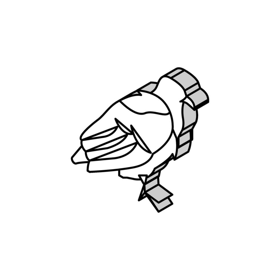 Adler Vogel isometrisch Symbol Vektor Illustration