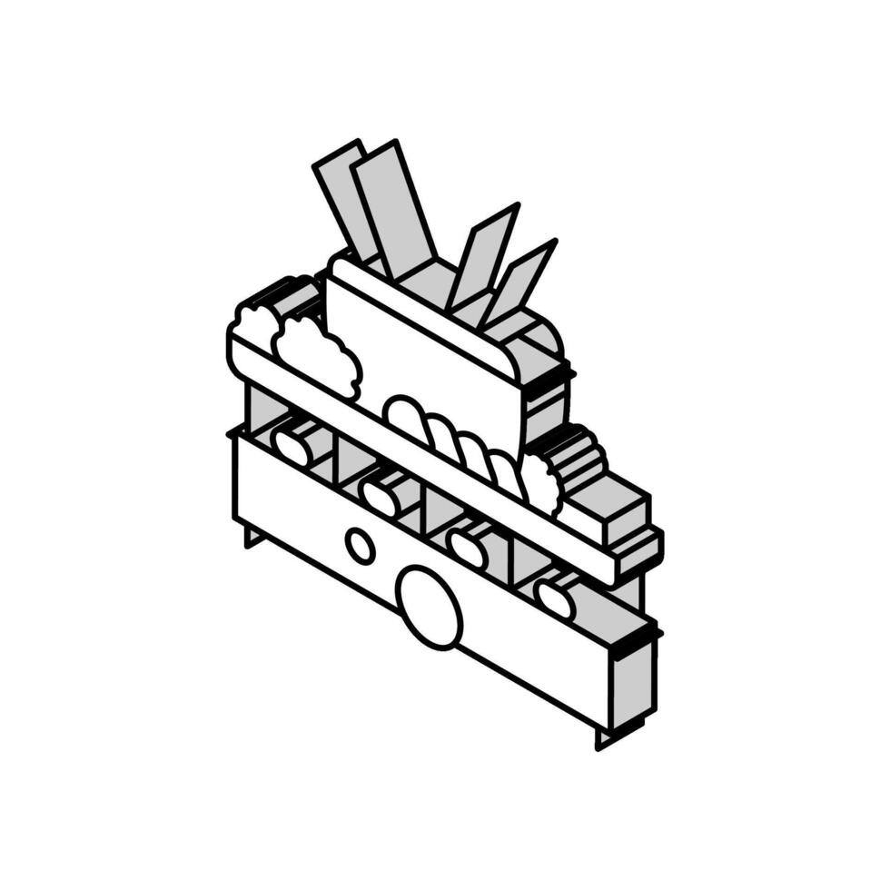Kit Fondue isometrisch Symbol Vektor Illustration