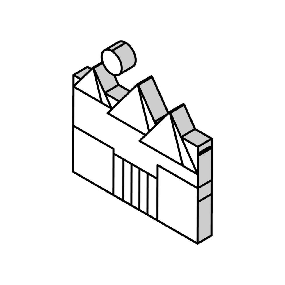 Gizeh Stadt, Dorf isometrisch Symbol Vektor Illustration