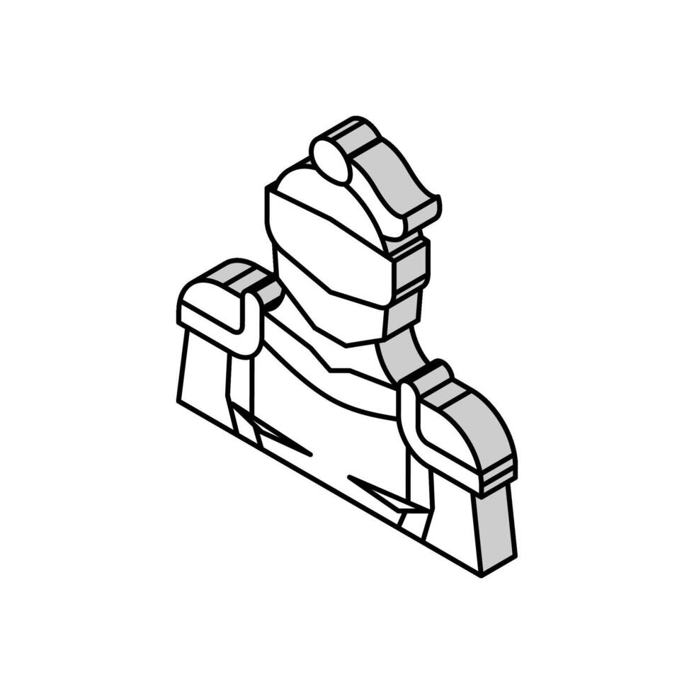 riddare fe- berättelse isometrisk ikon vektor illustration