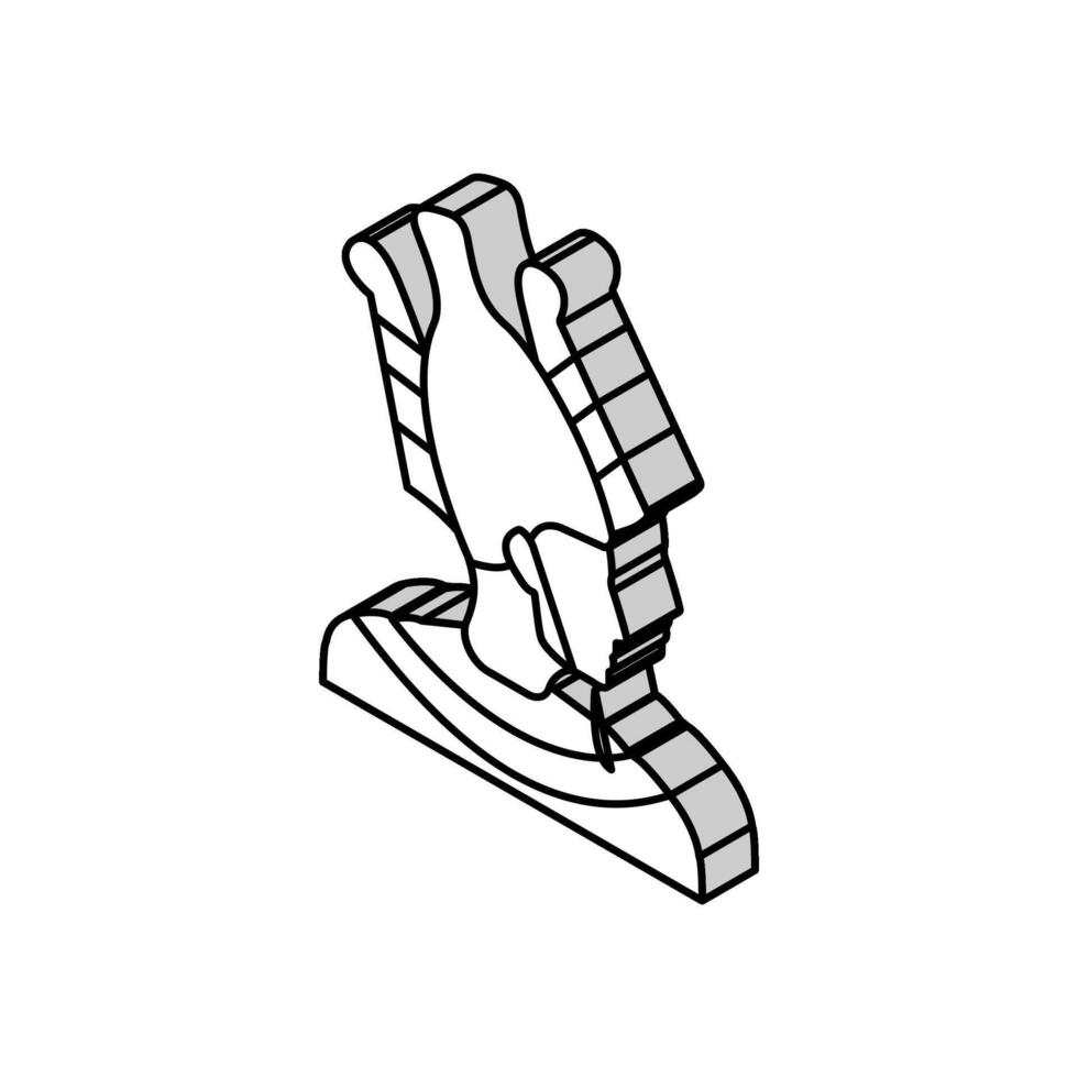 Gott Ägypten Osiris isometrisch Symbol Vektor Illustration