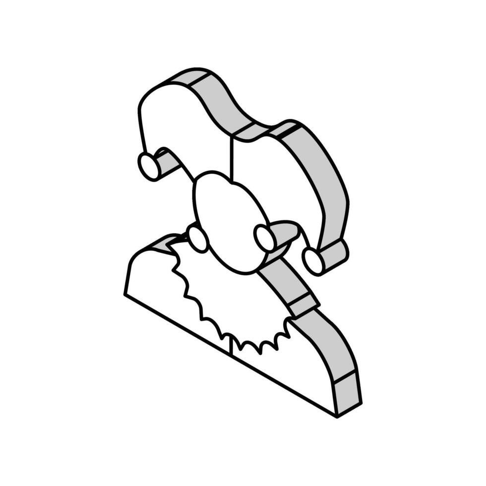 gycklare fe- berättelse isometrisk ikon vektor illustration