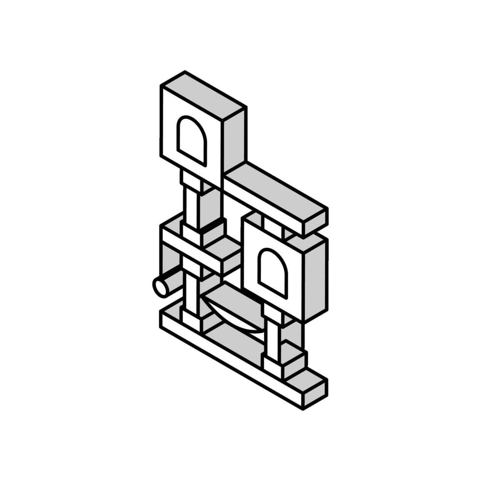 Katze Baum isometrisch Symbol Vektor Illustration