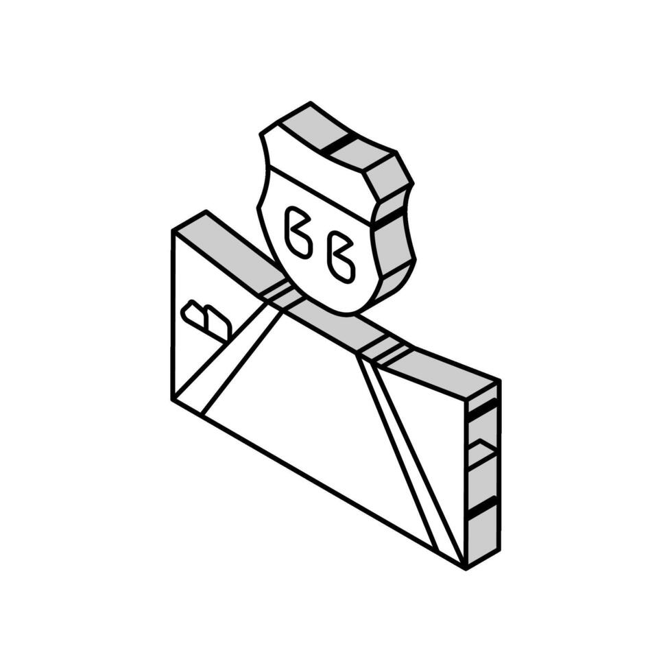 Autobahn 66 isometrisch Symbol Vektor Illustration