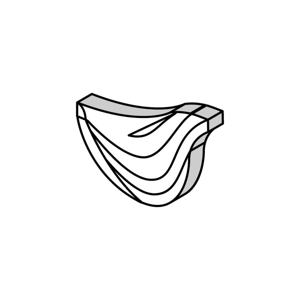 Lauchzwiebel Zwiebel isometrisch Symbol Vektor Illustration
