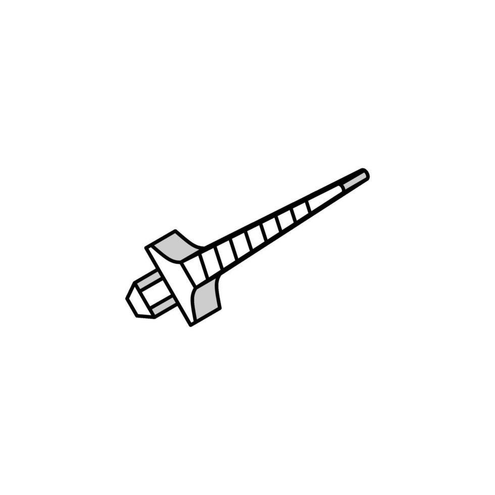 Lanze mittelalterlich isometrisch Symbol Vektor Illustration