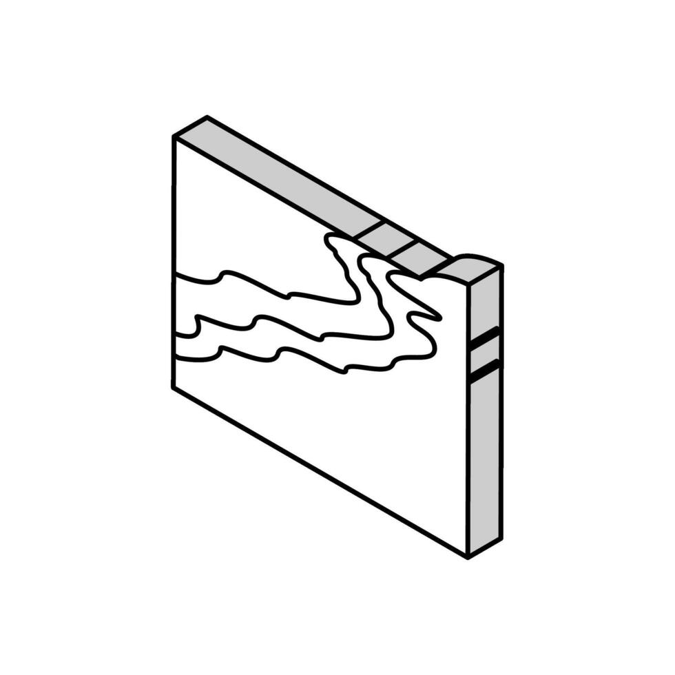 hav kustlinje isometrisk ikon vektor illustration