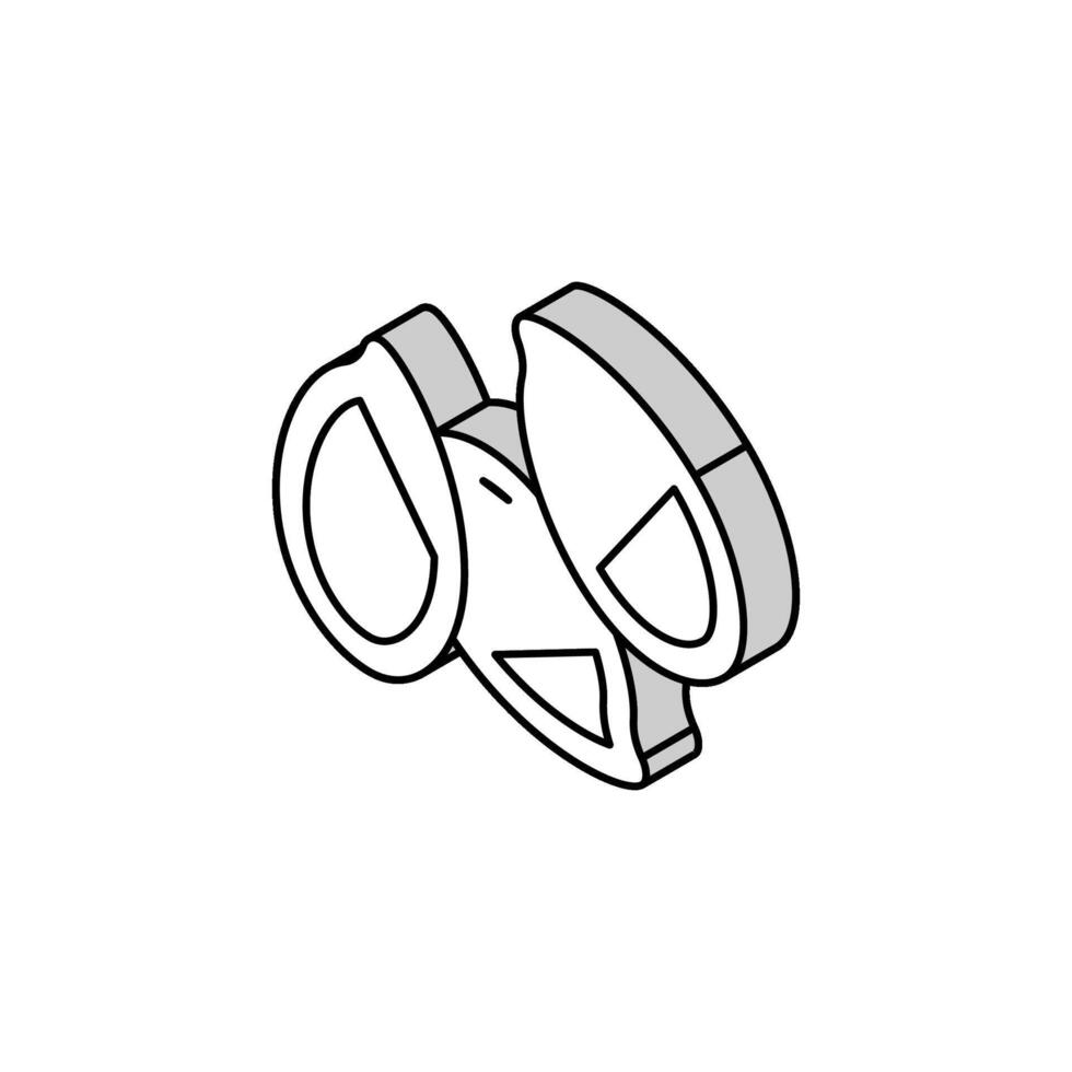 Flachs Samen isometrisch Symbol Vektor Illustration