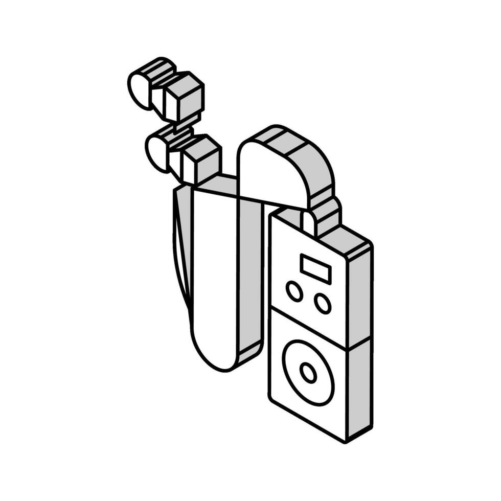 mp3 Spieler isometrisch Symbol Vektor Illustration