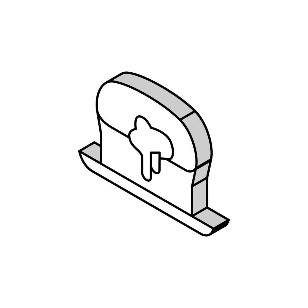 Dessert Schokolade isometrisch Symbol Vektor Illustration