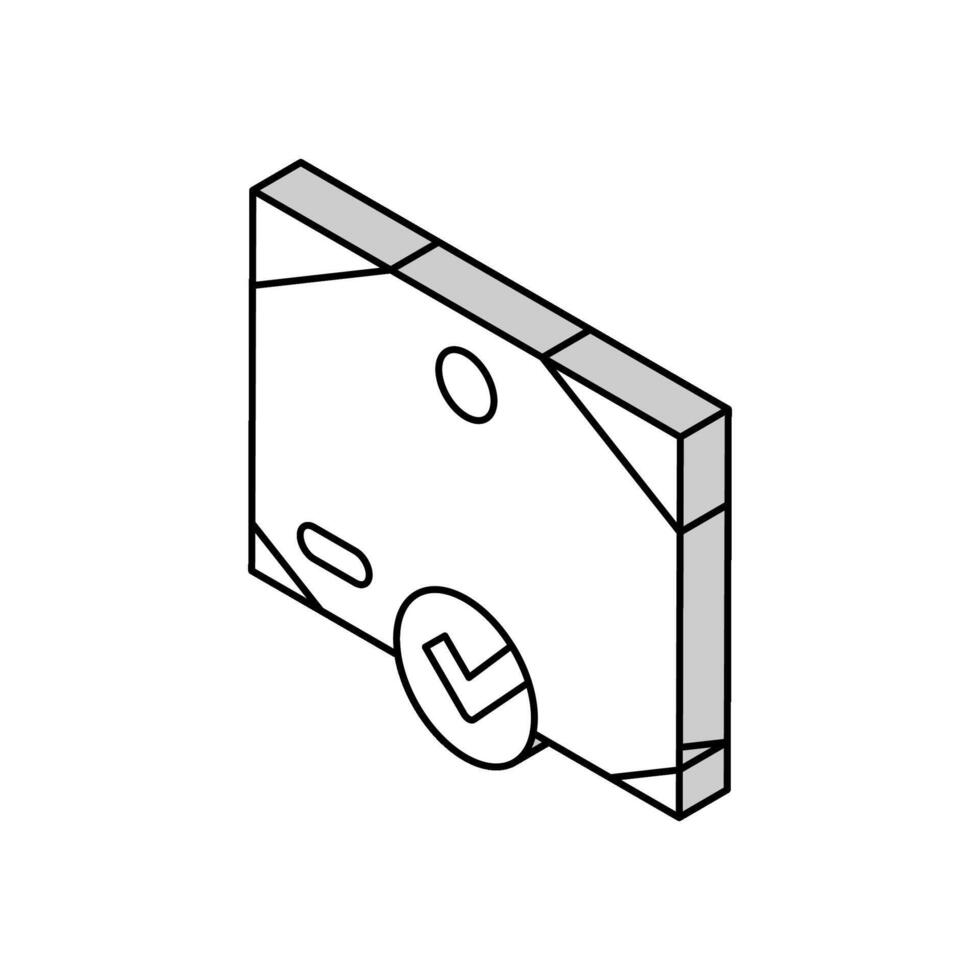 Zertifikat Qualität isometrisch Symbol Vektor Illustration