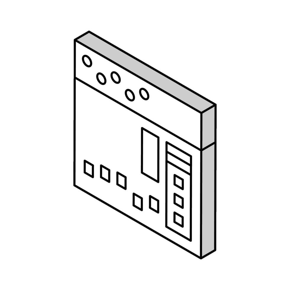 herunterladen Musik- isometrisch Symbol Vektor Illustration