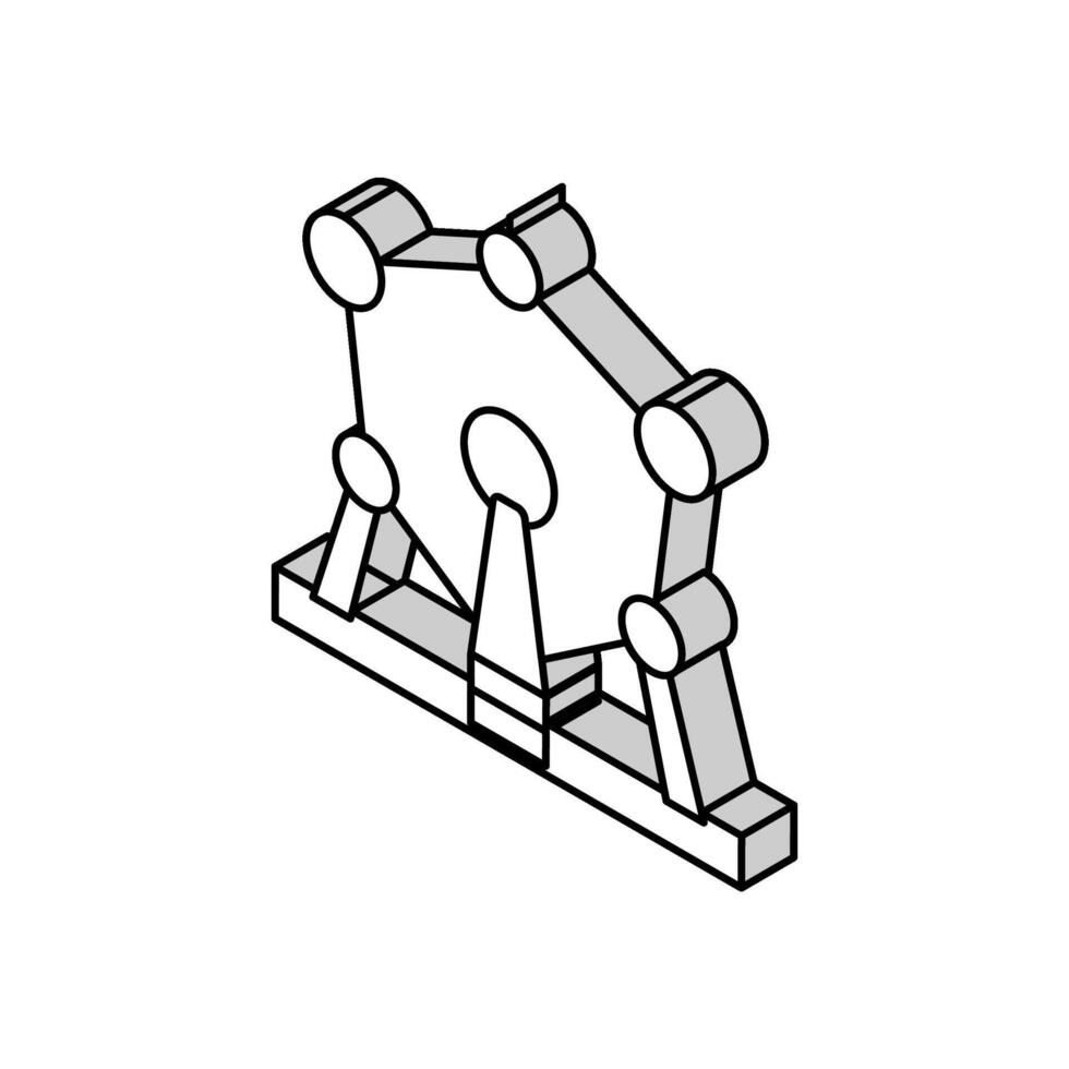 atomium monument isometrisk ikon vektor illustration