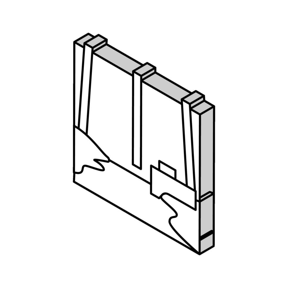 reservoar vatten isometrisk ikon vektor illustration