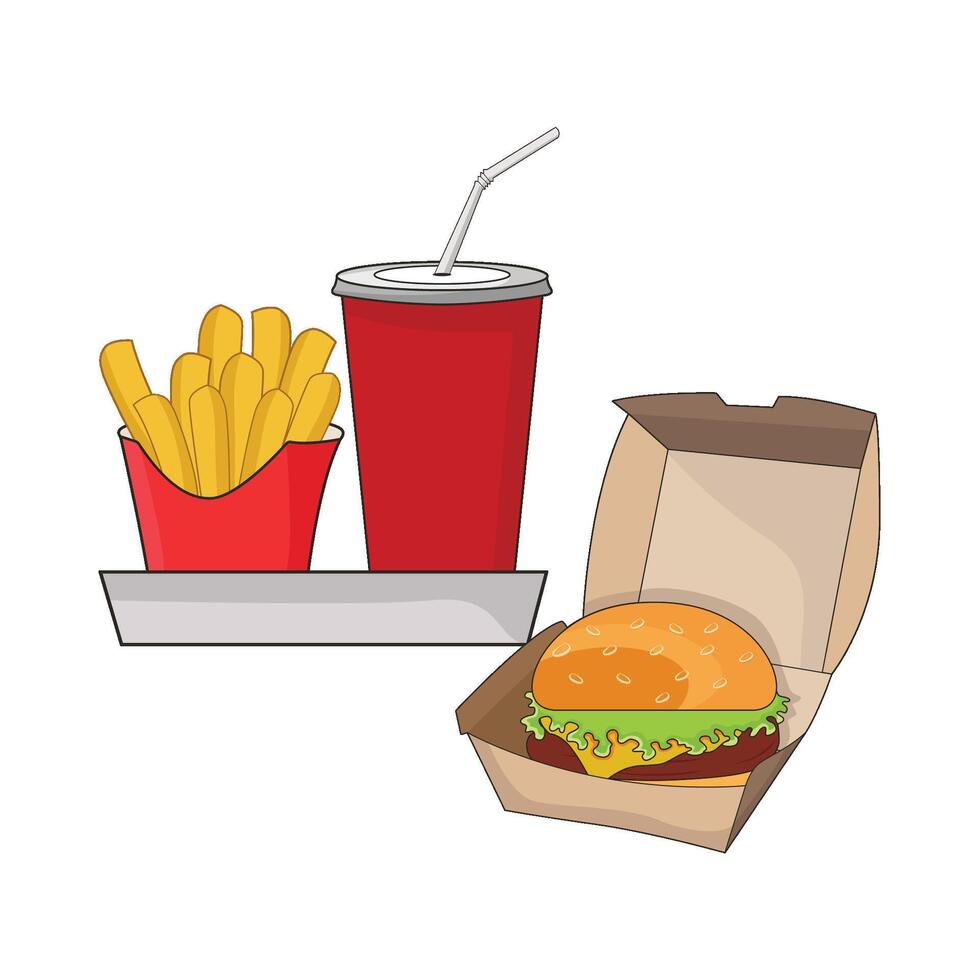 Illustration von Burger wegbringen vektor