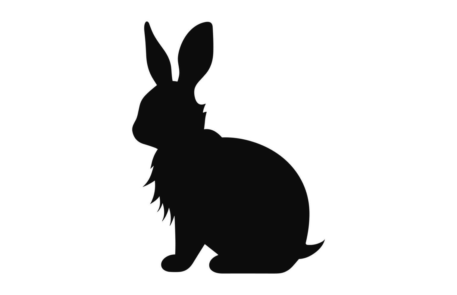 ein Ostern Hase Silhouette schwarz Vektor