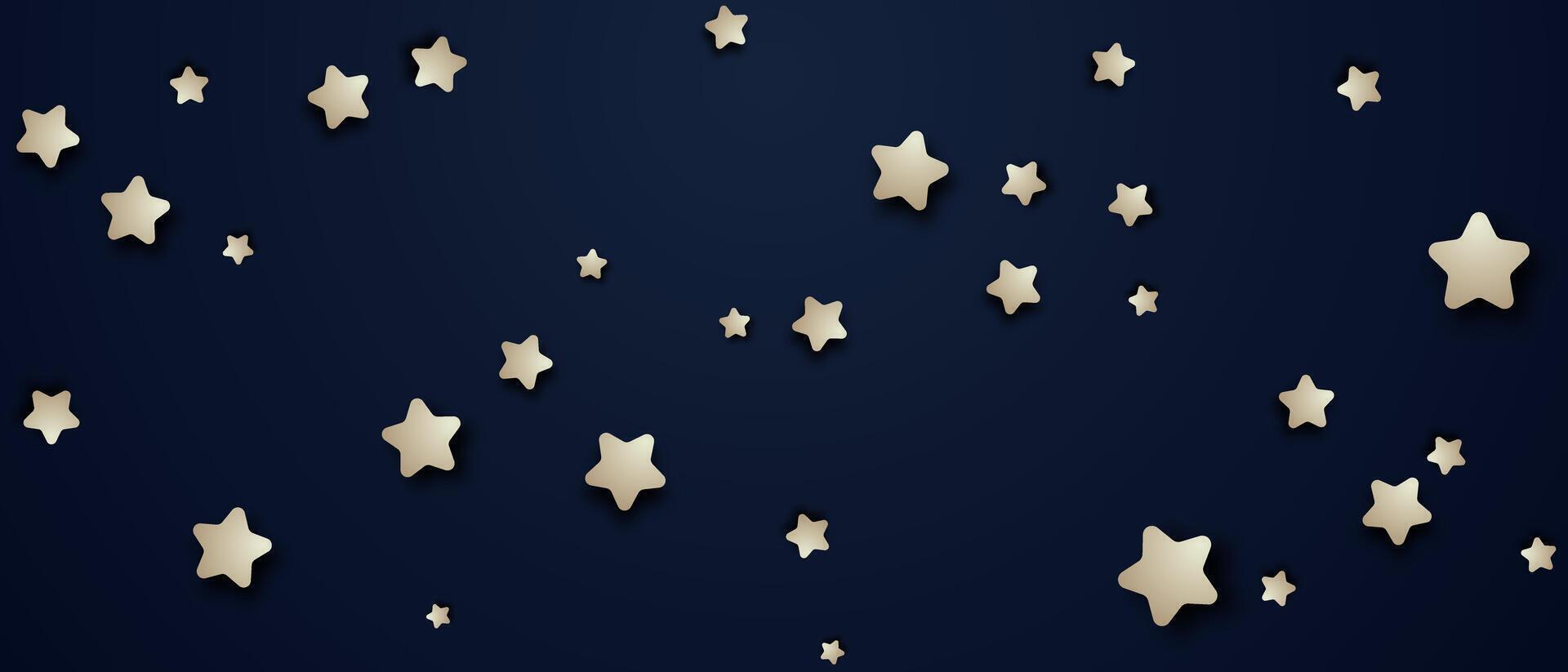 golden Star Design Hintergrund auf schwarz Hintergrund Vektor Illustration