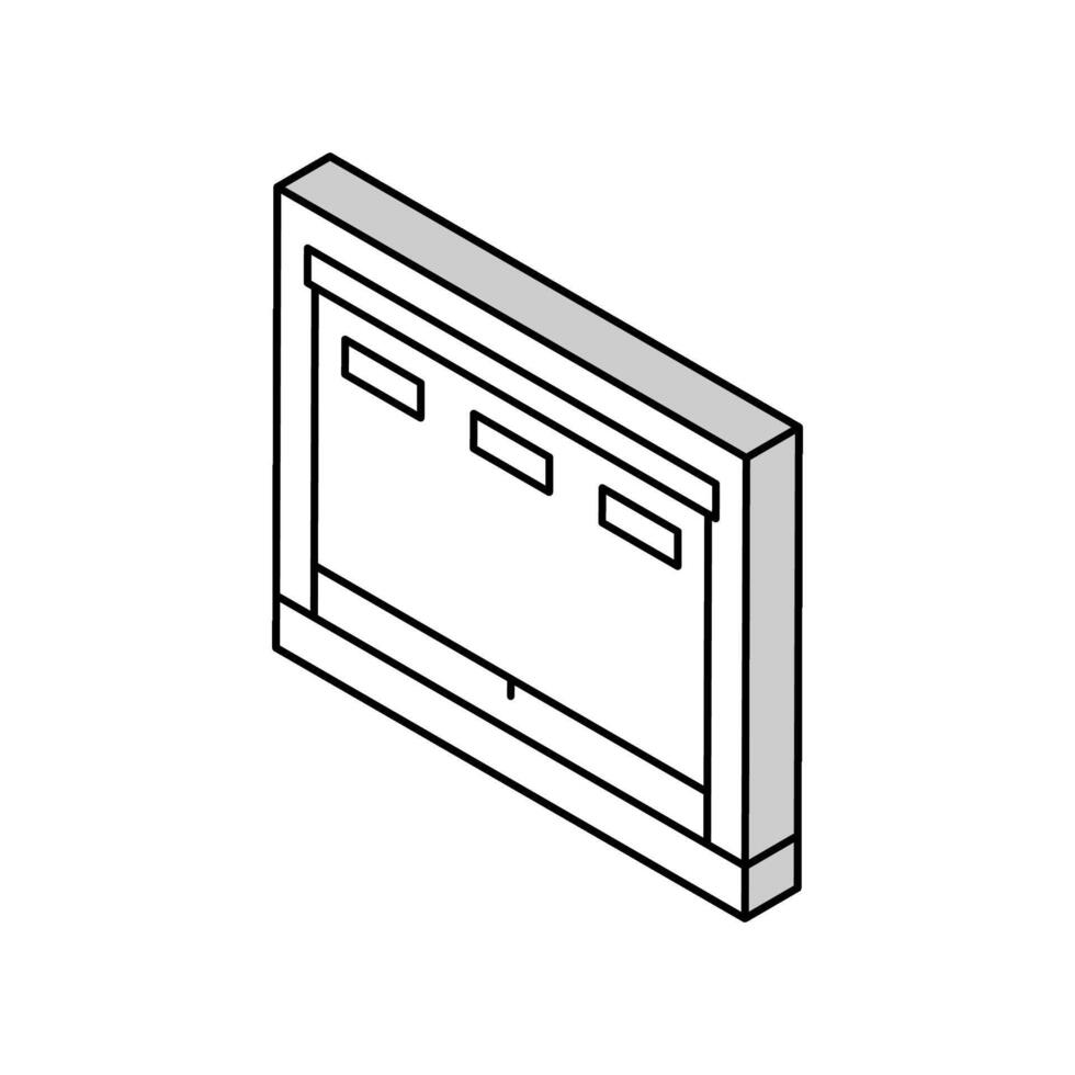 garage Port isometrisk ikon vektor illustration