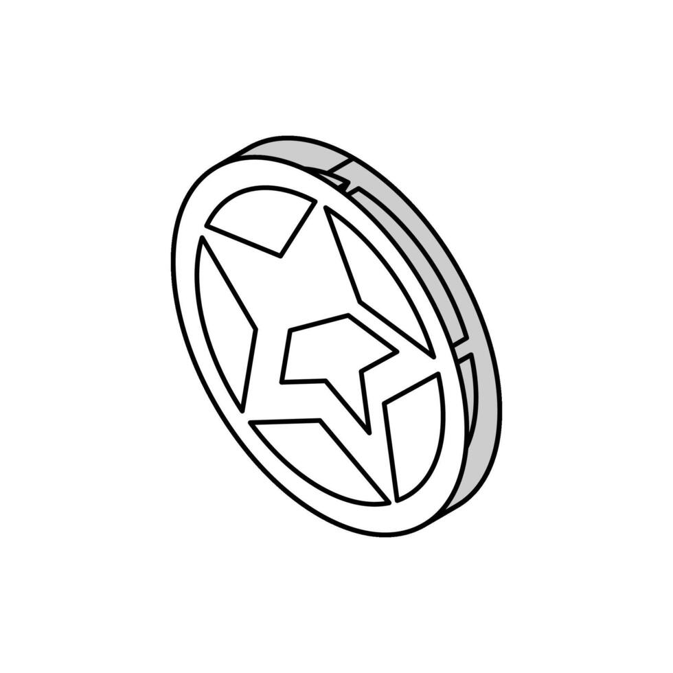 Star Spiel vergeben isometrisch Symbol Vektor Illustration