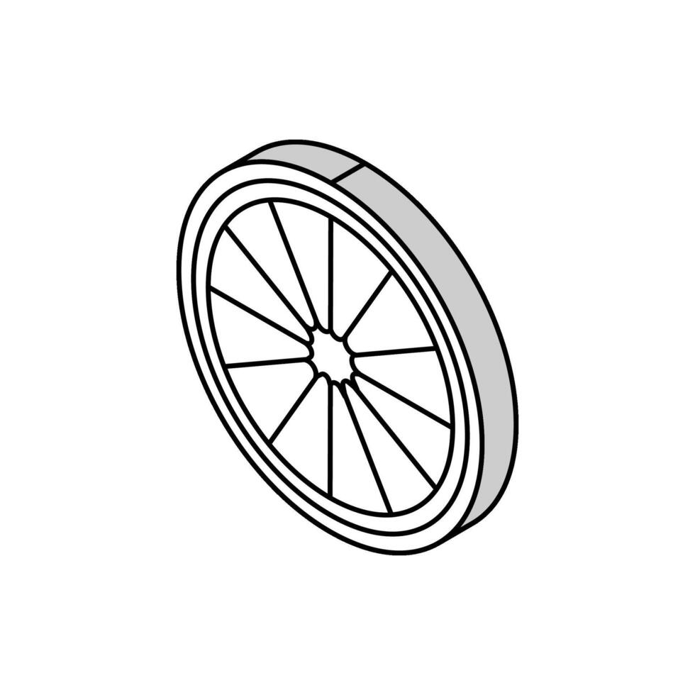 Scheibe Limette isometrisch Symbol Vektor Illustration