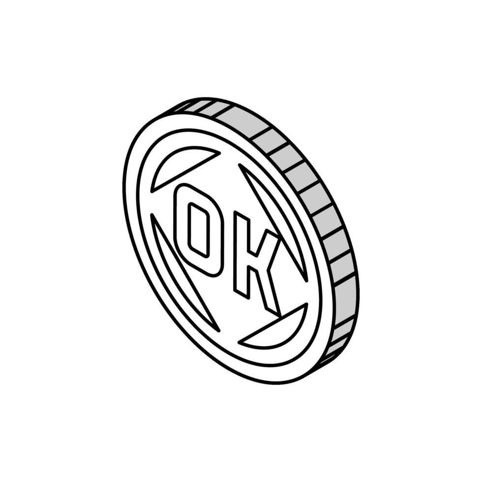 in Ordnung Qualität isometrisch Symbol Vektor Illustration