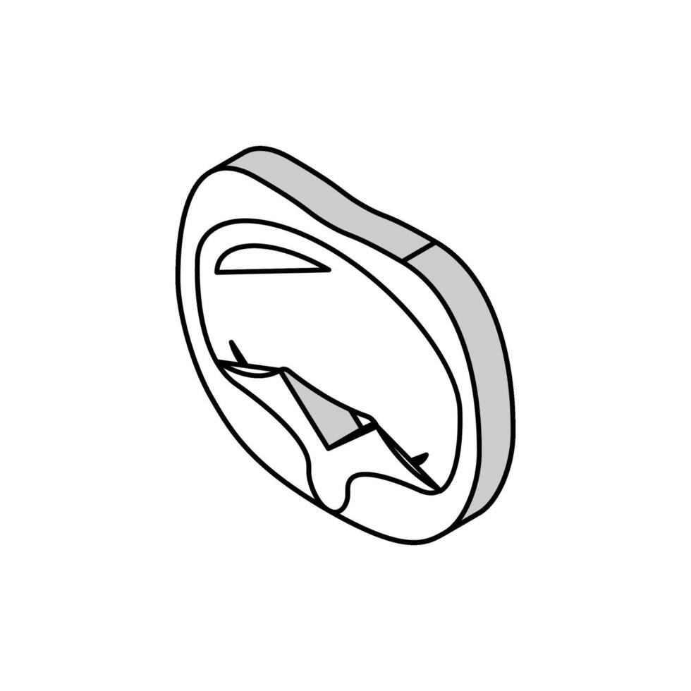 Tortellini Pasta isometrisch Symbol Vektor Illustration