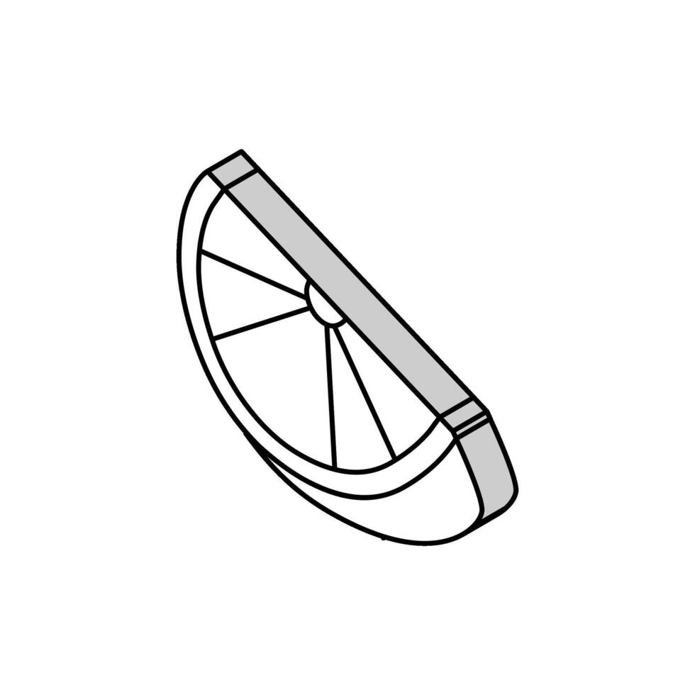 Schnitt Limette isometrisch Symbol Vektor Illustration