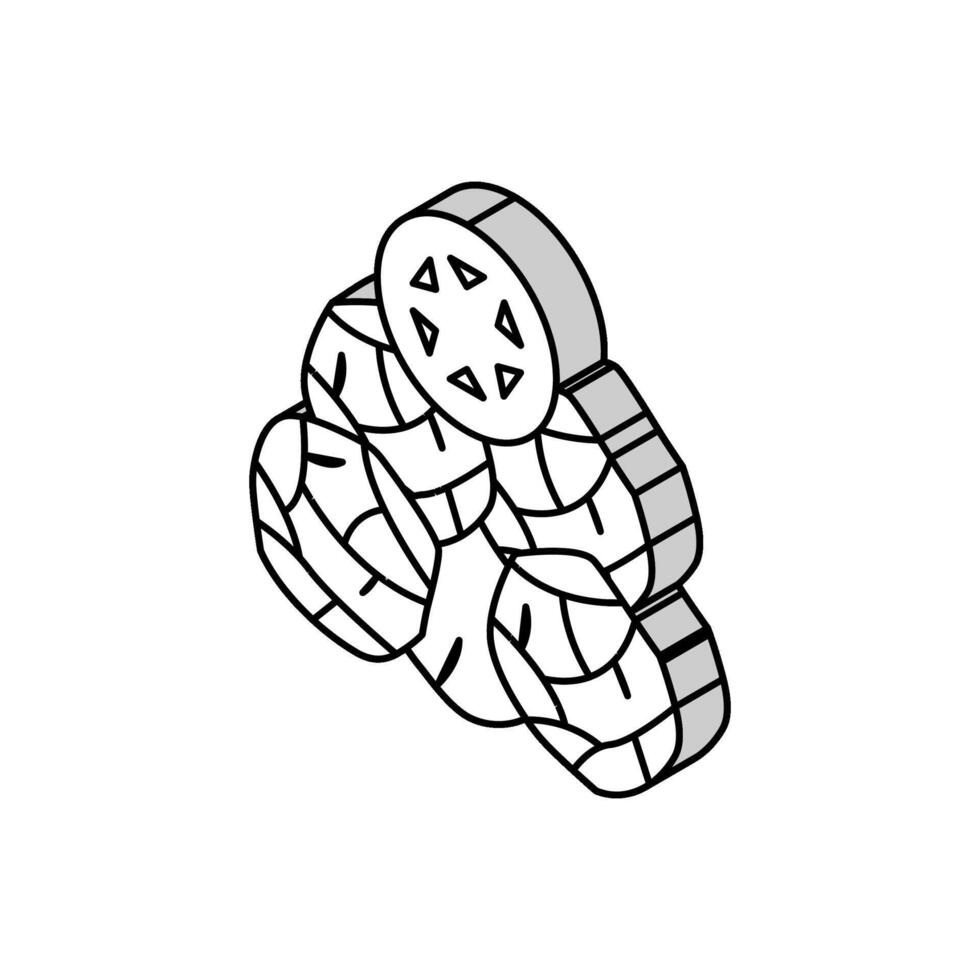 gefroren Spinat isometrisch Symbol Vektor Illustration
