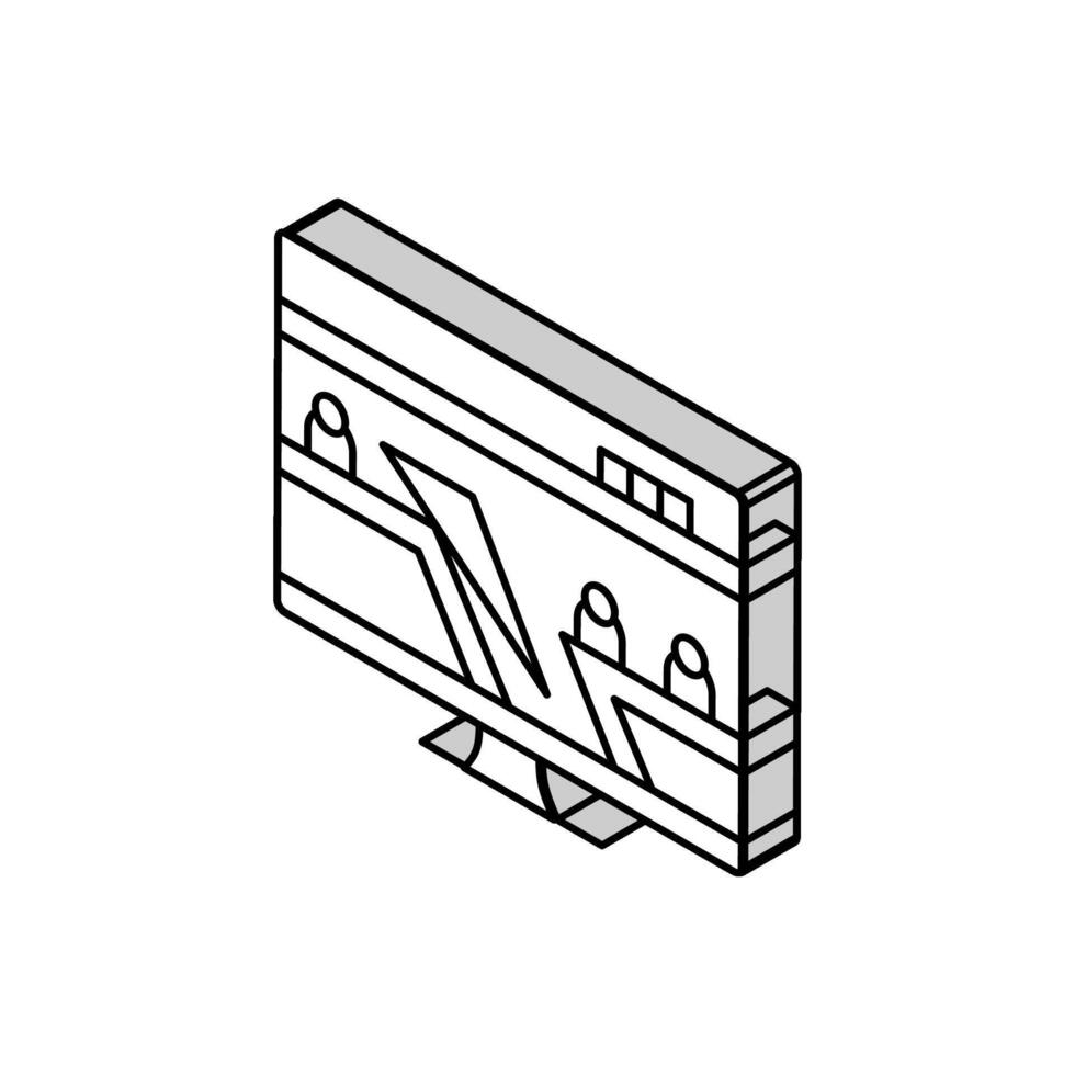 verkan plattform video spel isometrisk ikon vektor illustration