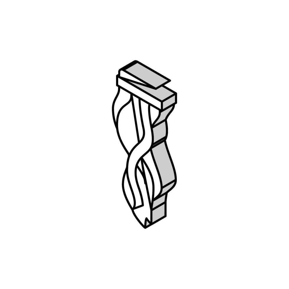 Clip im Haar isometrisch Symbol Vektor Illustration