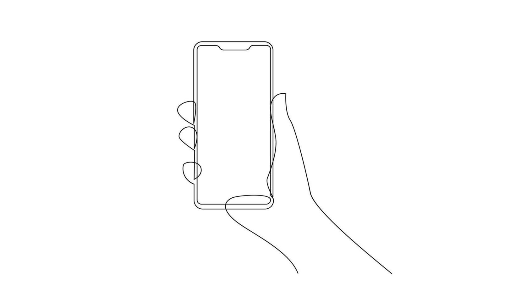 hand innehav telefon fortsätter illustration design vektor