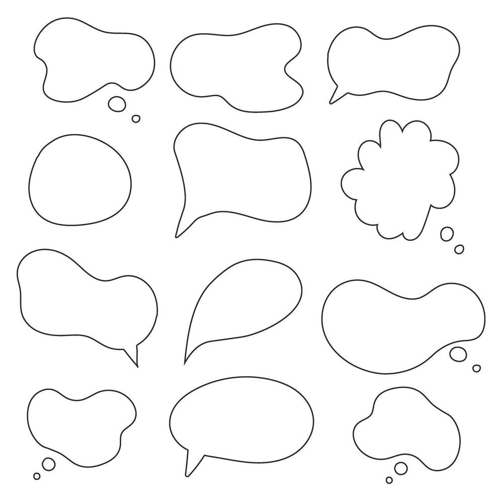 leere sprechblase großer satz. Online-Chat-Wolken-Vektor isoliert auf weißem Hintergrund. Infografik-Elemente für Ihr Design. Stock-Vektor-Illustration vektor