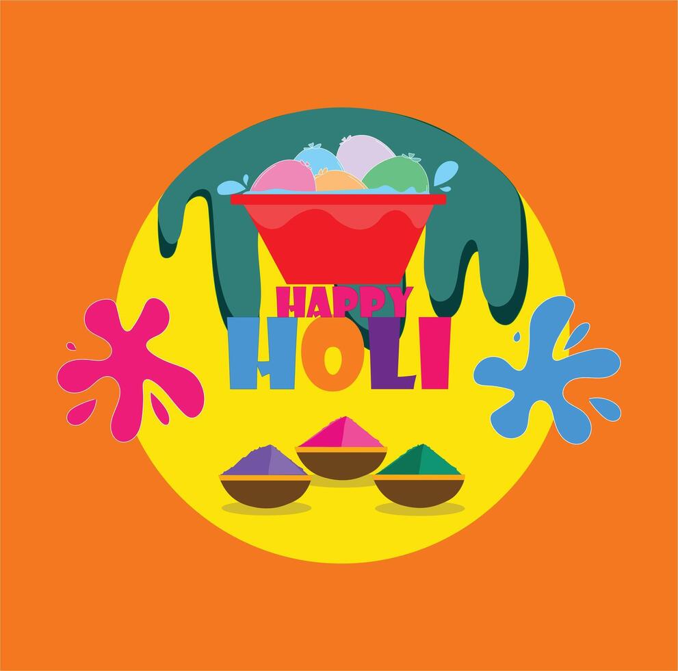 Hindu Festival holi Poster Illustration vektor