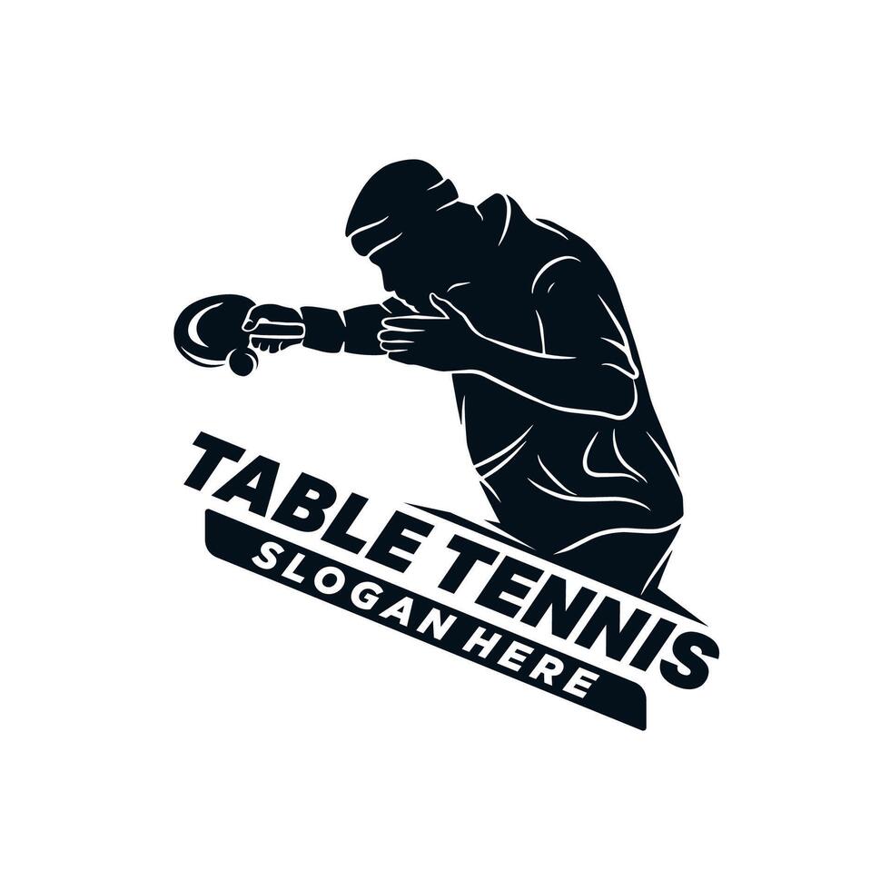 Tabelle Tennis Sport Logo Design Vorlage vektor