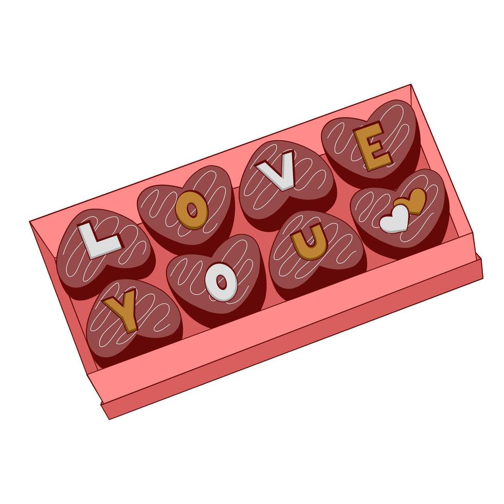 läcker kärlek choklad valentine klämma konst vektor