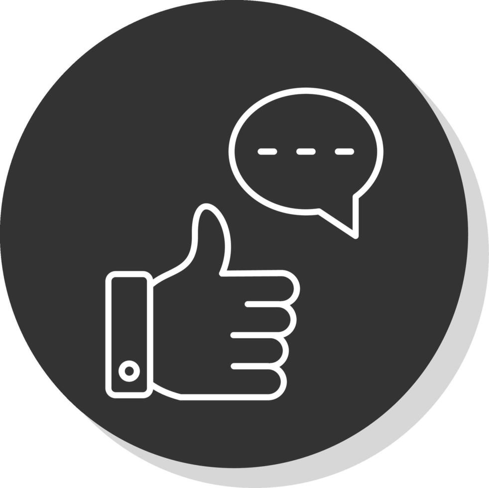 gut Feedback Linie grau Symbol vektor