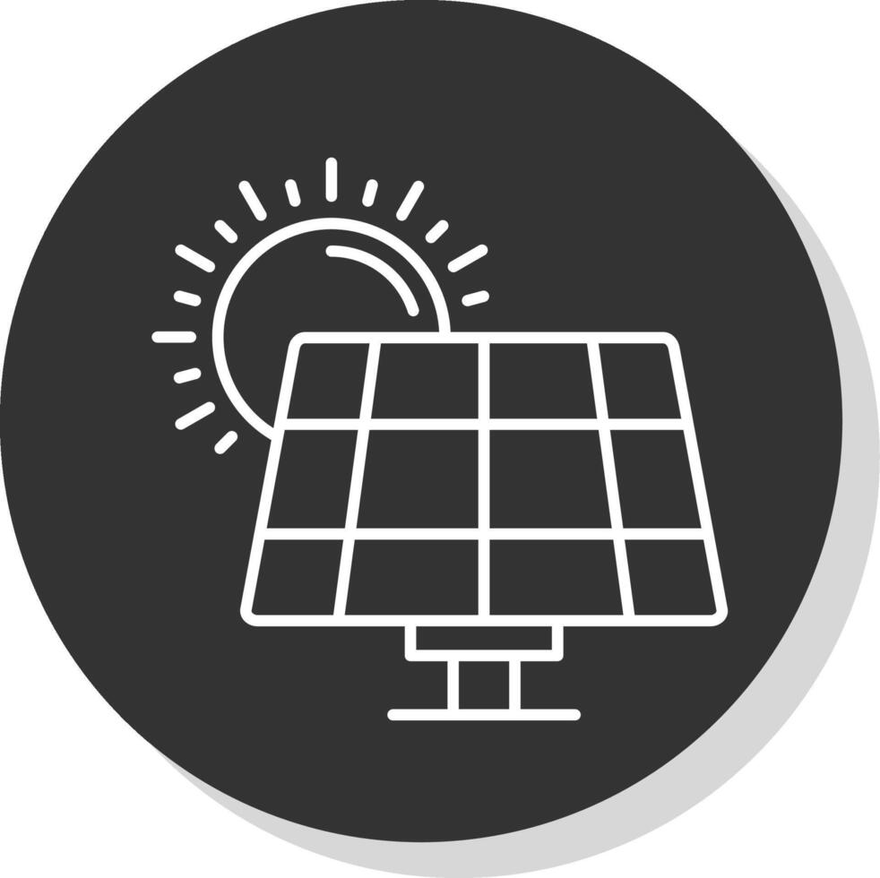 Solar- Panel Linie grau Symbol vektor