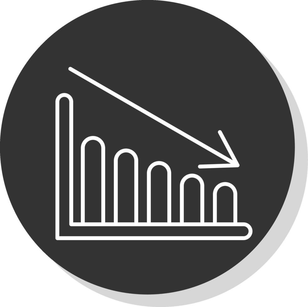 Diagram linje grå ikon vektor