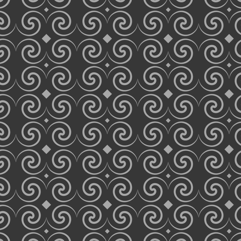 silver- och svart virvla runt mönster bakgrund vektor