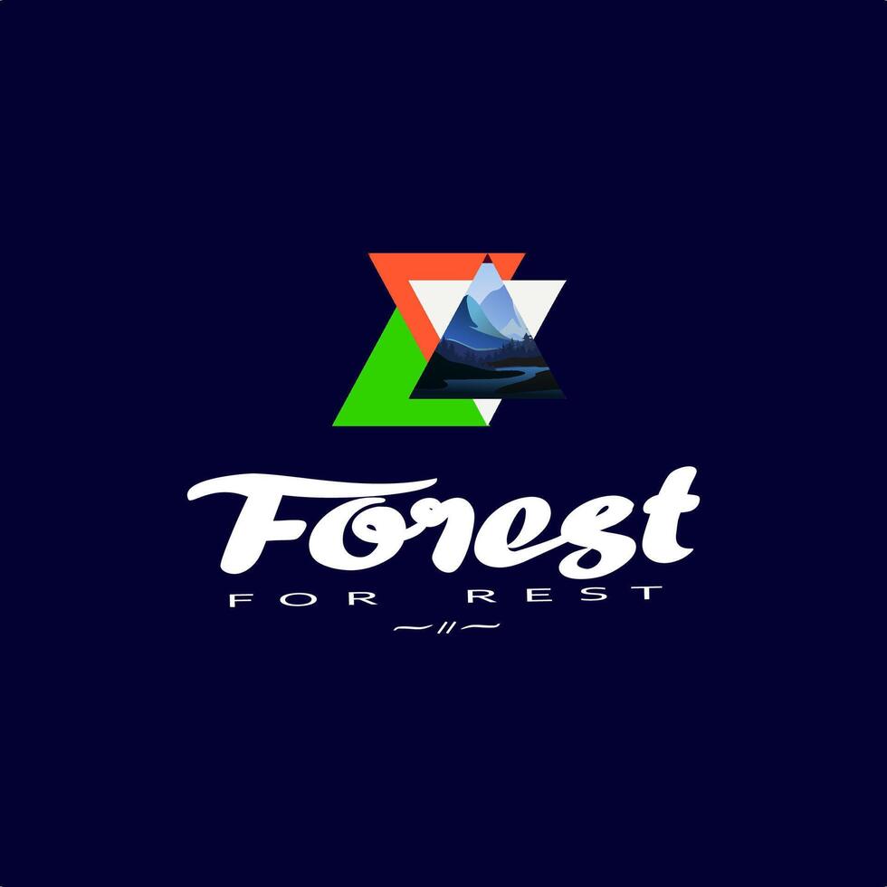 skog logotyp design mall. kreativ tall logotyp vektor illustration.